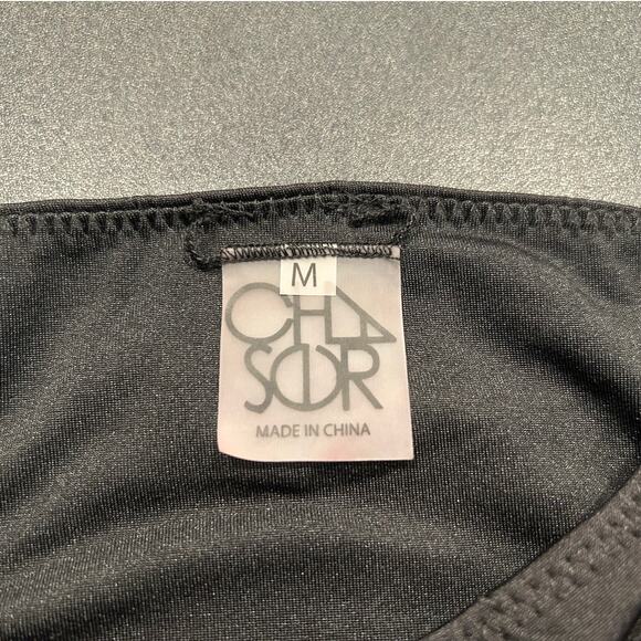 NWT Chaser Bikini Bottom, Black Double Strap, Women’s Medium - Picture 3 of 4